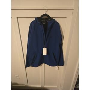 New With Tags Spyder Men's Blue Hooded Softshell Jacket - Size M